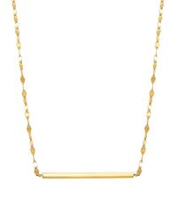 Saks Fifth Avenue Metallic 14k Yellow Gold Square Bar Necklace