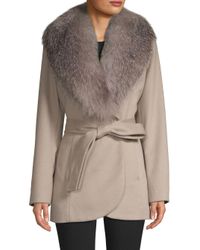 sofia cashmere wrap coat