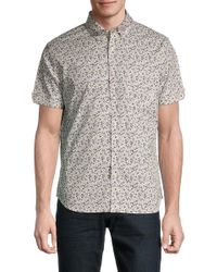 Ben Sherman Gray Classic-fit Floral Digi-print Shirt for men