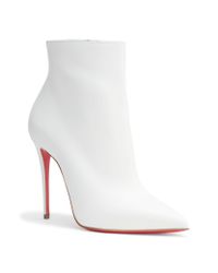 louboutin white booties