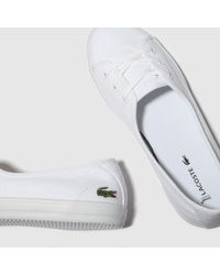 lacoste white ziane chunky trainers