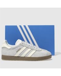 pale blue gazelle suede trainers