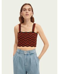 Scotch & Soda Organic Cotton Basic Rib Tank Top with Lace Edges T-Shirt Bambine e Ragazze Scotch & Soda Organic Cotton Basic Rib Tank Top with Lace Edges T-Shirt Bambine e Ragazze