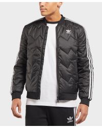 adidas Originals Synthetic Sst Quilted Bomber Jacket in Black for Men - Lyst
