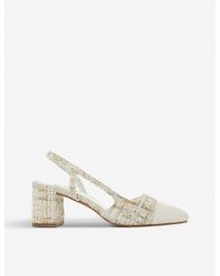 dune croft leather slingback courts