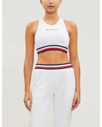 tommy hilfiger white sports bra