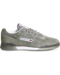reebok workout grey suede