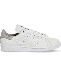 adidas Originals Stan Smith Decon Leather Trainers in White Nude Snake ( White) for Men | Lyst