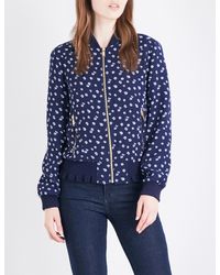 michael kors floral bomber jacket