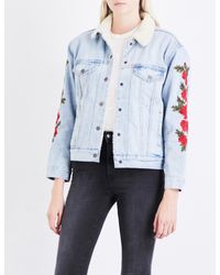 levi's floral denim jacket