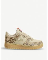Nike Leather Air Force 1 Jewel Low Camo Uk Trainers in Brown for Men - Lyst