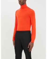 neon orange turtleneck mens