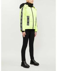 neon yellow ski jacket