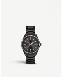Tag Heuer Women's Black War1115.ba0602 Carrera Rose Gold-plated - Lyst