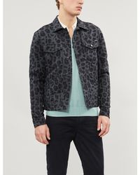 animal print denim jacket