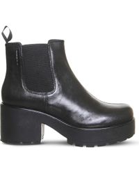 Dioon Chunky Leather Chelsea Boots in Black Leather - Lyst