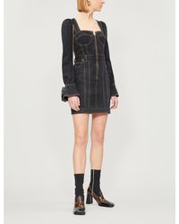 self portrait denim dress