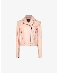 pink leather jacket uk