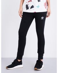 Adidas Originals Black Slim Cotton-jersey Jogging Bottoms