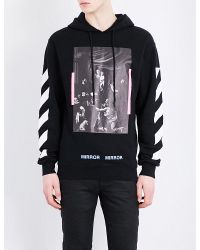 Off-White c/o Virgil Abloh Mirror Mirror Cotton-jersey Hoody in Black for  Men - Lyst