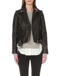 agnes leather biker jacket