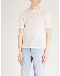 sheer white tee shirt