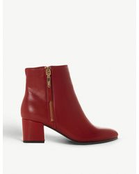 dune red ankle boots
