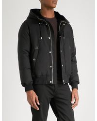 The Kooples Faux-fur Lined Hooded Wool Twill-down Jacket in Black for Men -  Lyst