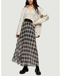 Check maxi skirt Clearance