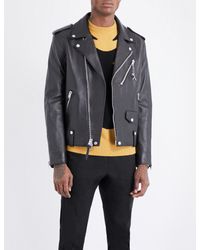 coach men leather jacket