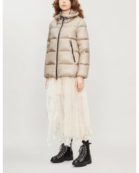 Moncler Goose Seritte Hooded Padded Shell Jacket in Beige (Natural) - Lyst