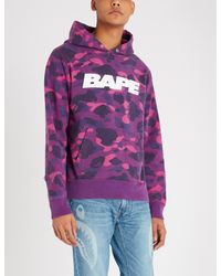 a bathing ape purple camo hoodie