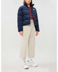 tommy hilfiger cord puffer jacket