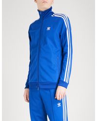 adidas beckenbauer jacket blue