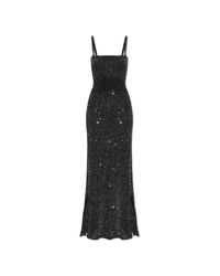 Alaïa Black Off-Shoulder Dress With Shimmering Appliqués