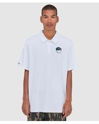 Malbon Golf Resort Crochet Polo in White for Men | Lyst