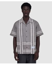 Neighborhood Monogram Pattern Hawaiian Shirt in Black for Men | Lyst