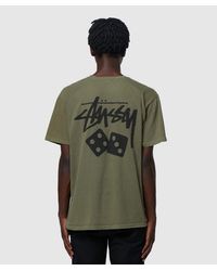 Stussy Cotton Dice Tee in Olive (Green) for Men | Lyst