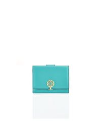 Shanghai Tang Blue Shou Compact Wallet