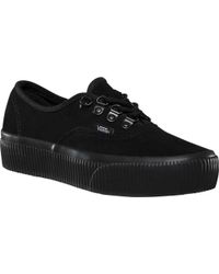 vans black authentic platform
