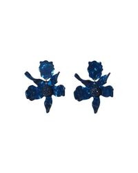 Lele Sadoughi - Blue Crystal Lily Earrings - Lyst
