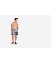 Saturdays NYC - Black Timothy Process Printed Swimshort for Men - Lyst