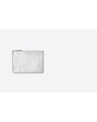 Comme des Garçons - White Large Metallic Leather Zip Pouch - Lyst