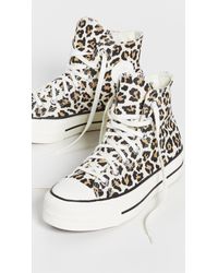 converse leopard platform