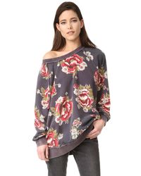 Go on get floral sweatshirt Clearance