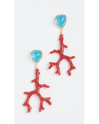 Kenneth Jay Lane Red Earrings