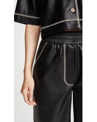 nanushka yolie faux shorts leather