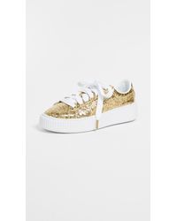 basket platform glitter women's sneakers