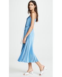 Vince Blue Pleated Cami Dress