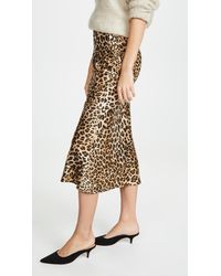 moon river leopard print midi skirt